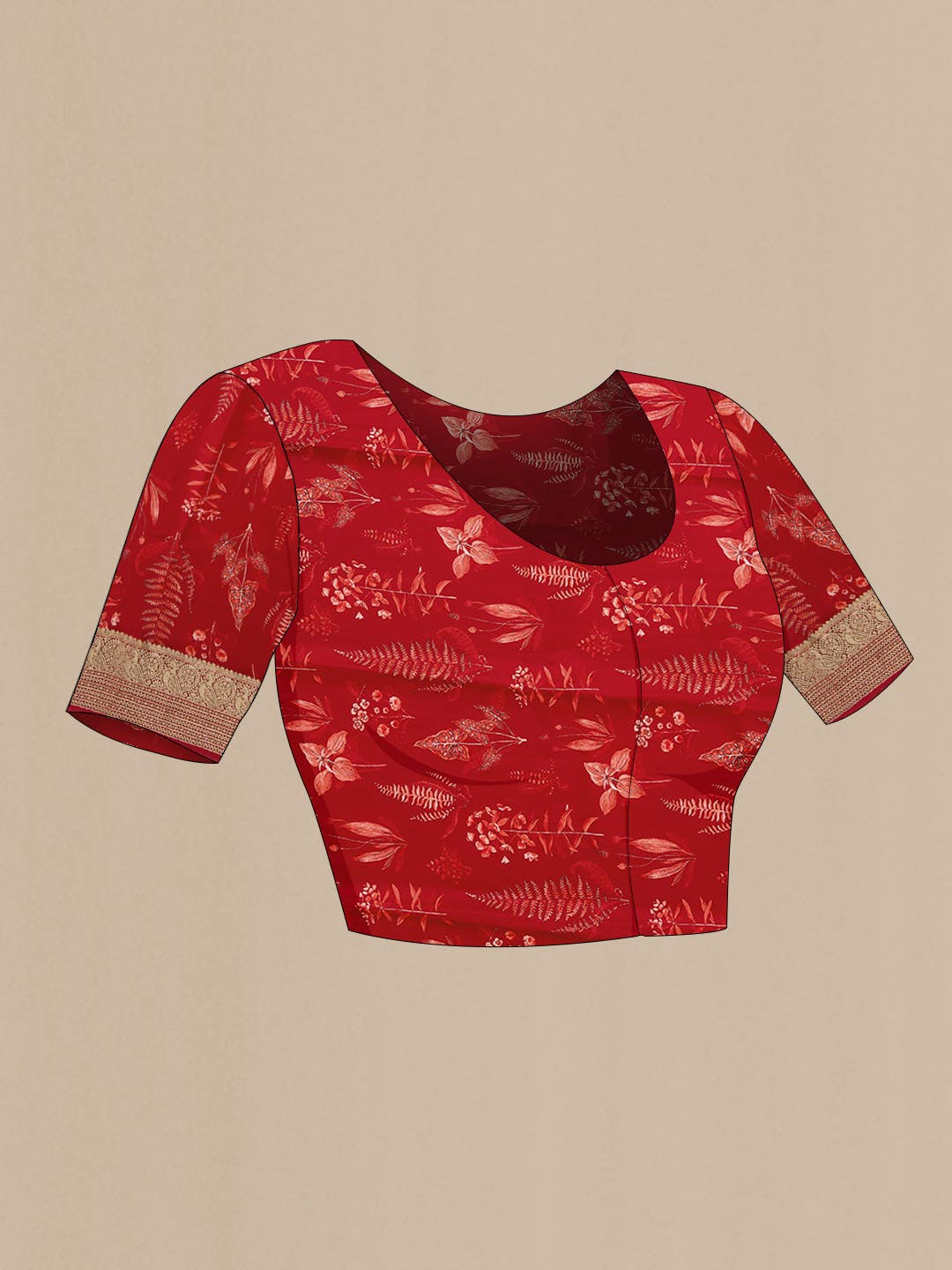 Maroon Mysore Crepe Saree