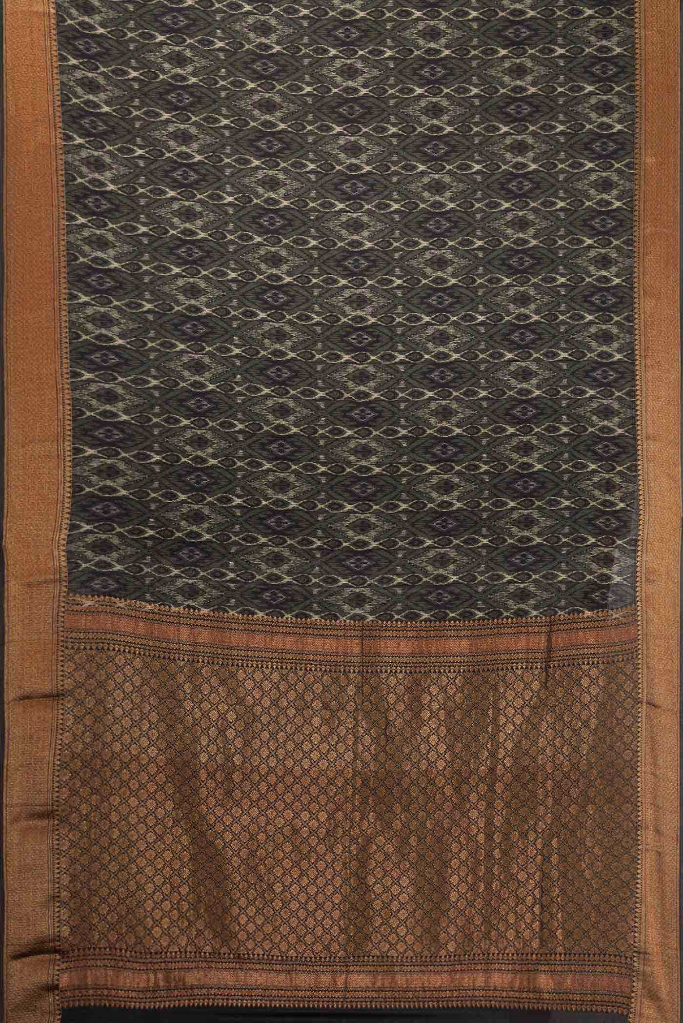 Black Mysore Crepe Saree