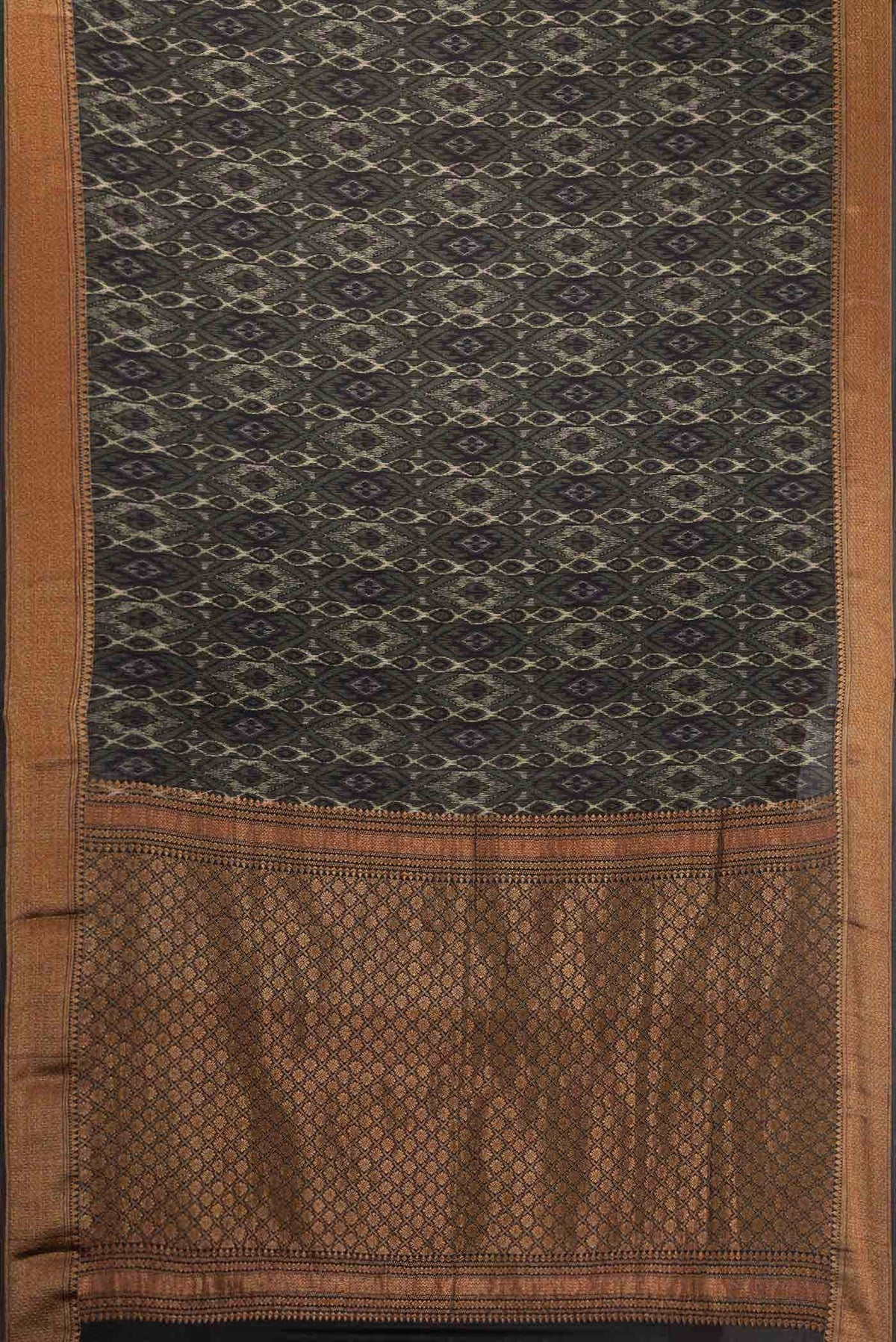 Black Mysore Crepe Saree