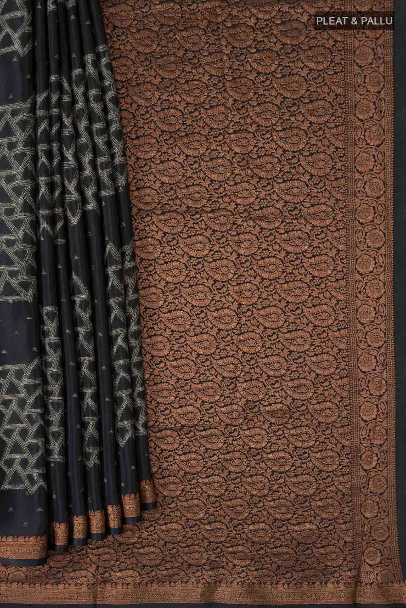 Black Crepe Saree