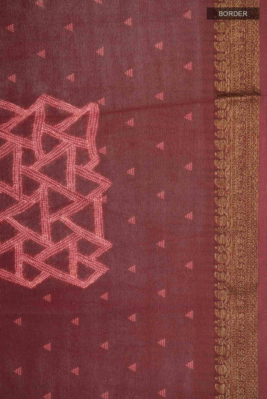 Rust Crepe Saree