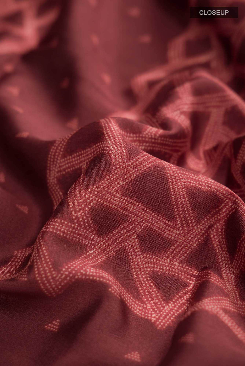 Rust Crepe Saree