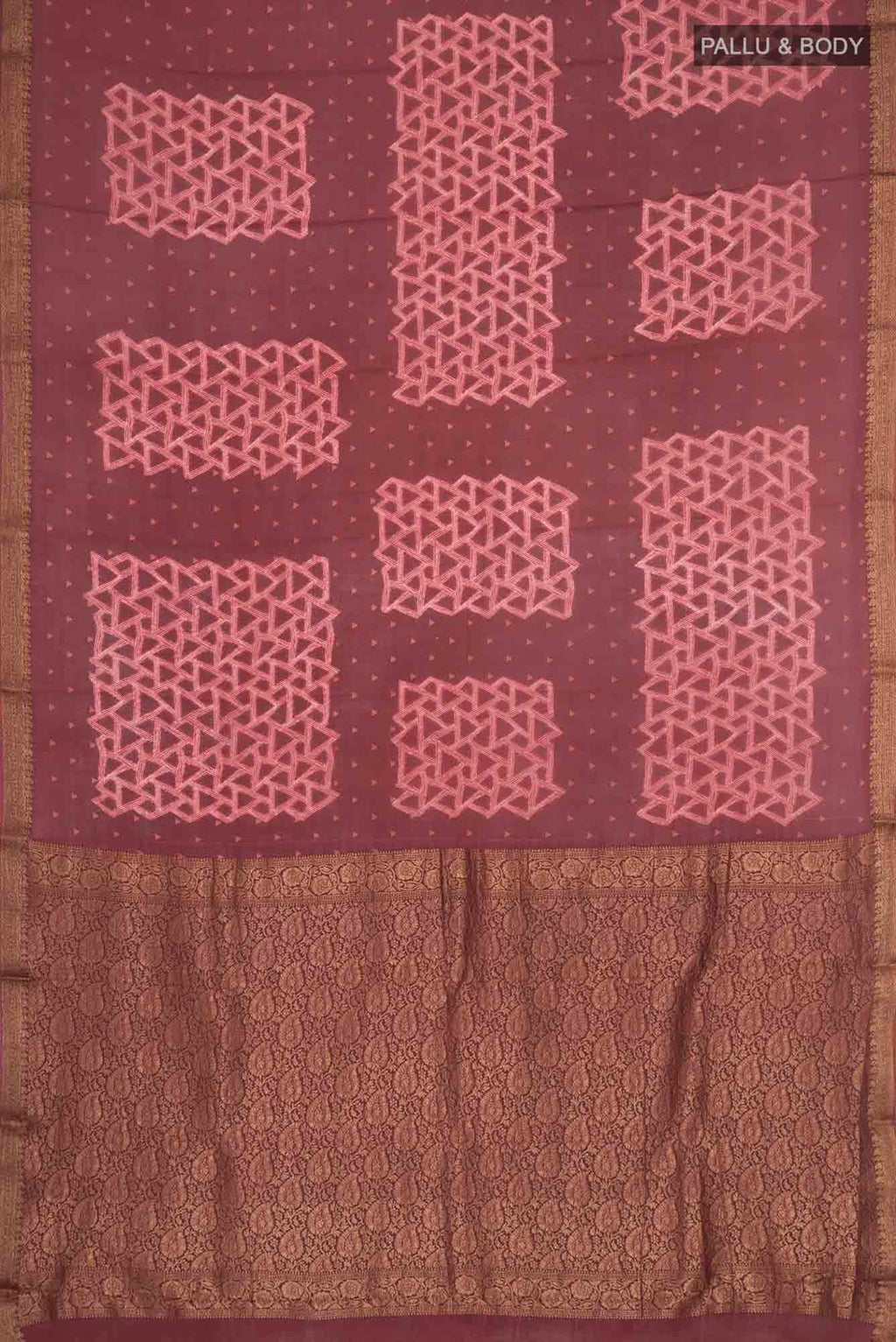 Rust Crepe Saree