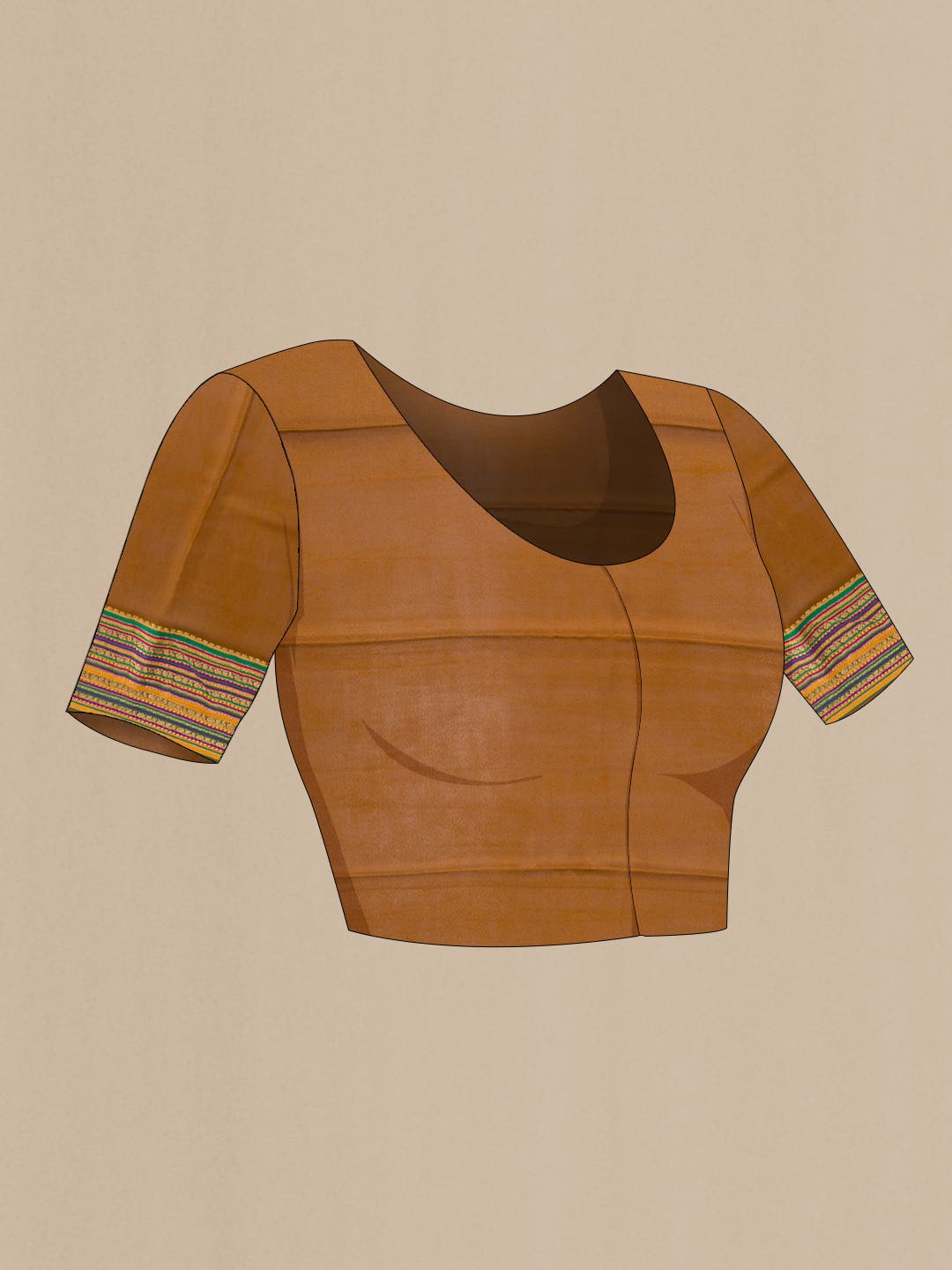 Mustard Mysore Crepe Saree