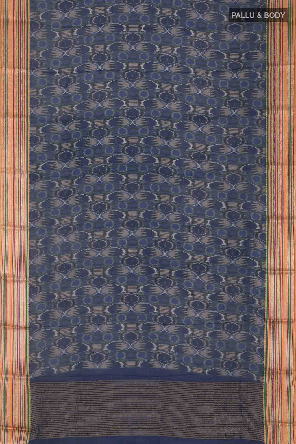 Navy Blue Crepe Saree