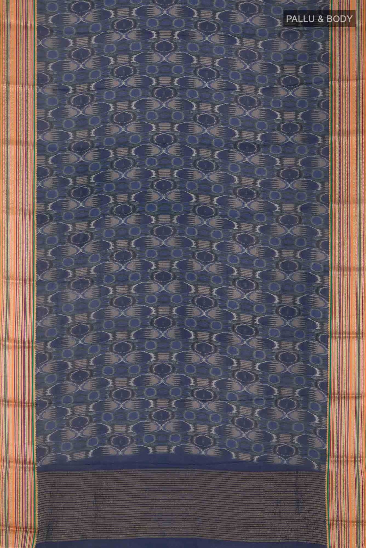 Navy Blue Crepe Saree