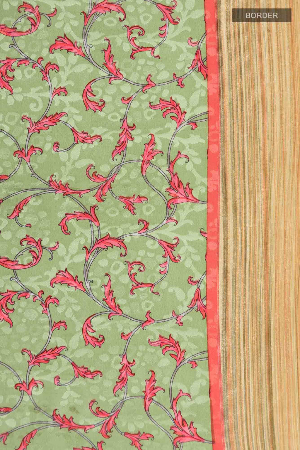 Green Mysore Crepe Saree