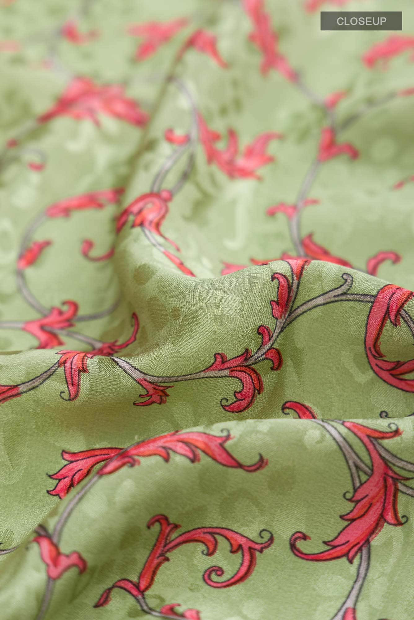 Green Mysore Crepe Saree