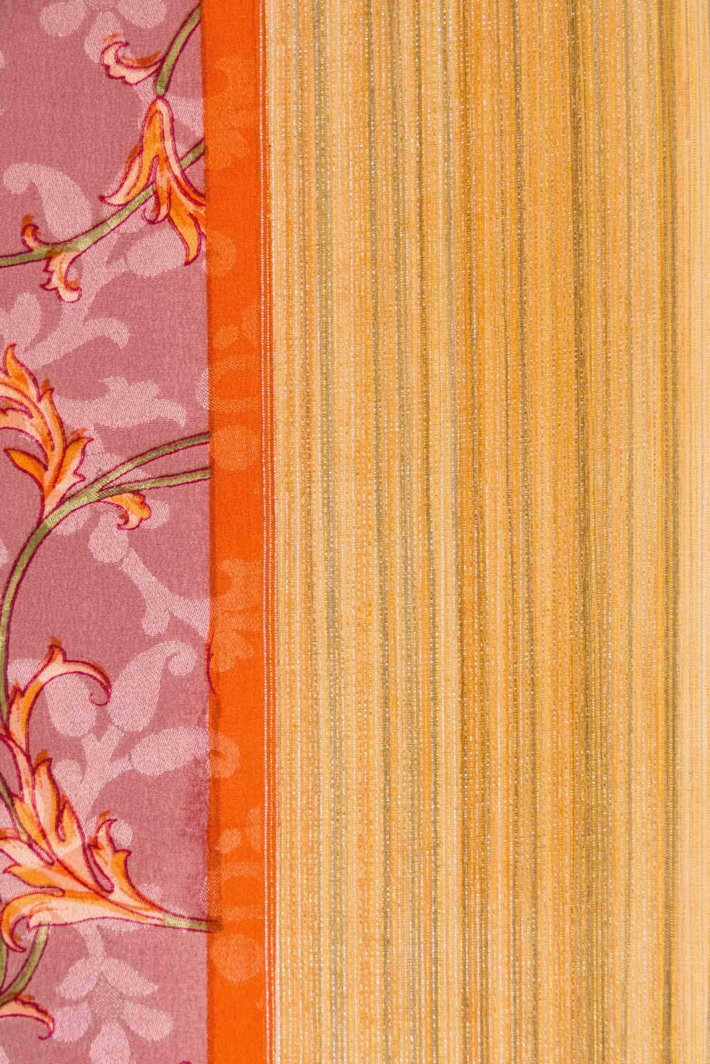 Pink Mysore Crepe Saree