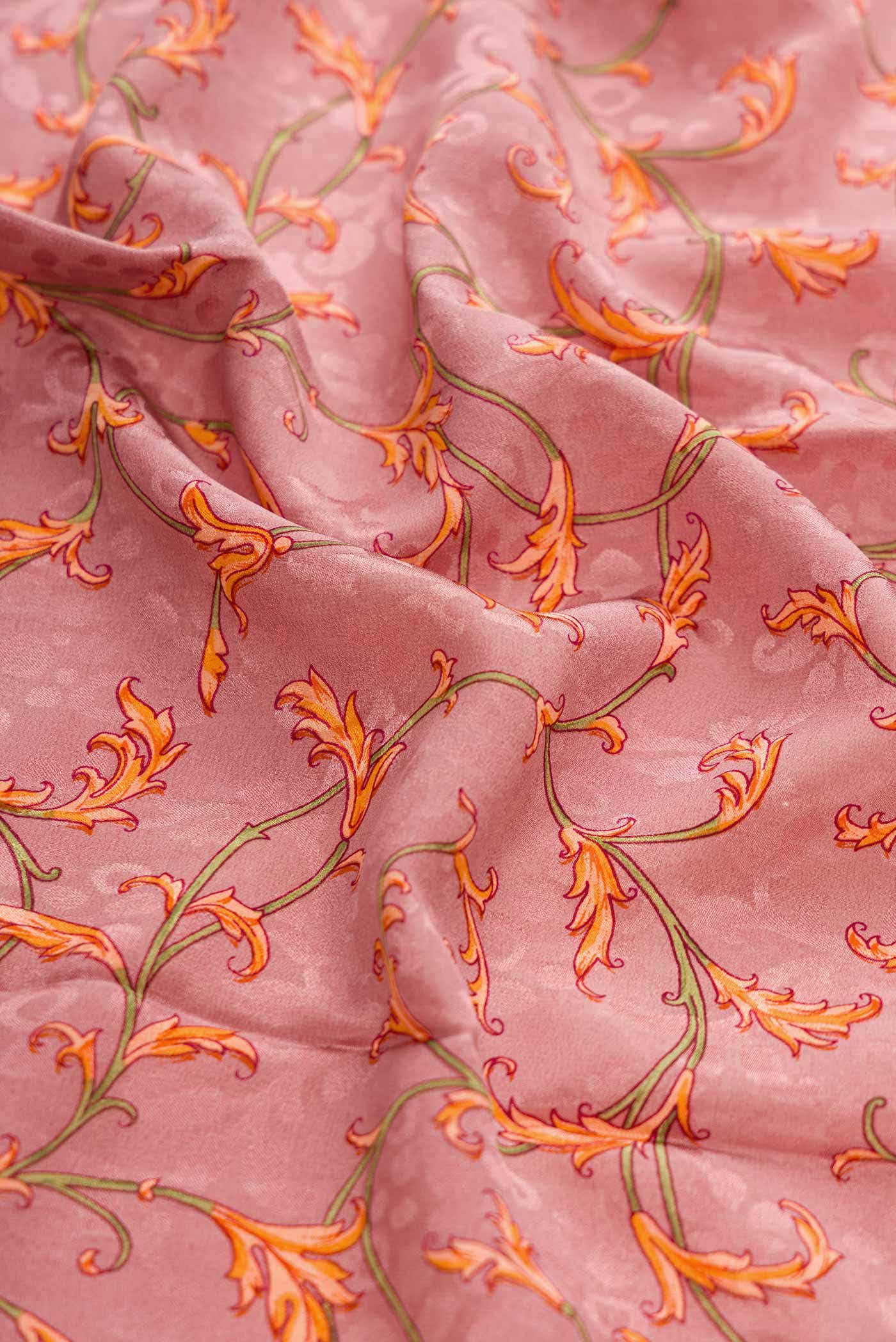 Pink Mysore Crepe Saree
