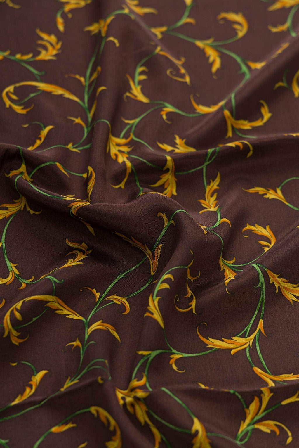 Coffee Brown Mysore Crepe Saree