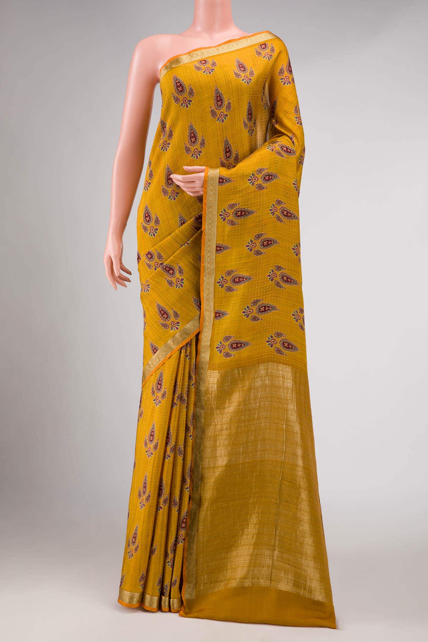Sandal Mysore Crepe Saree