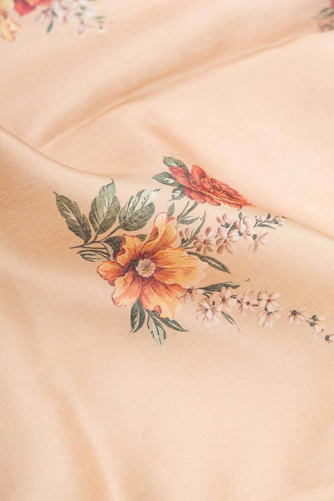 Cream Tussar Silk Saree