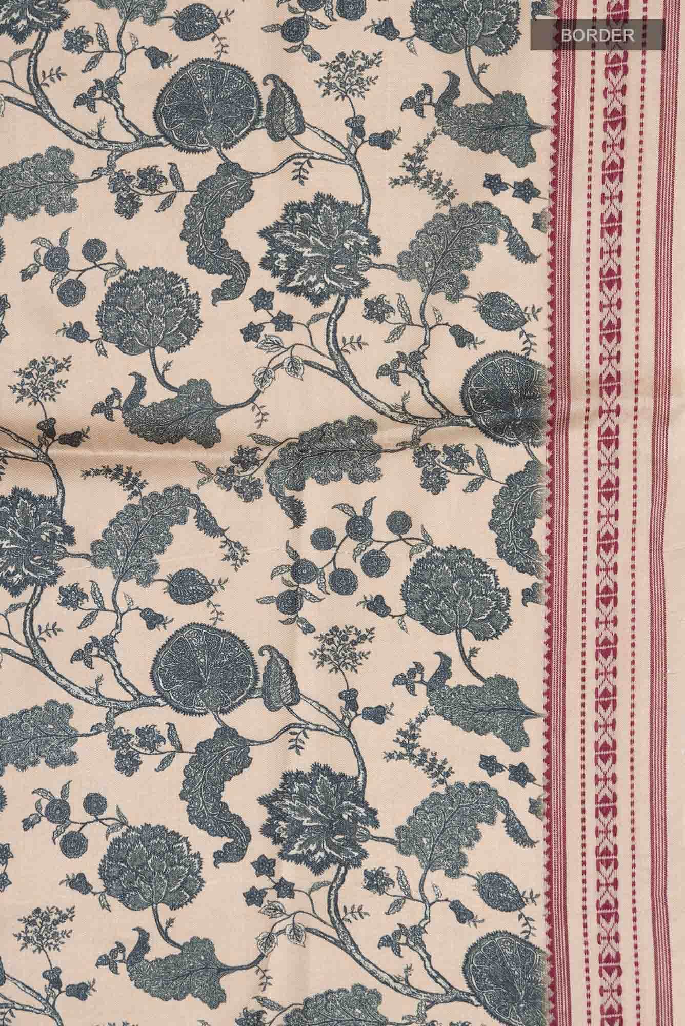 Beige Bhagalpuri Tussar Silk Saree
