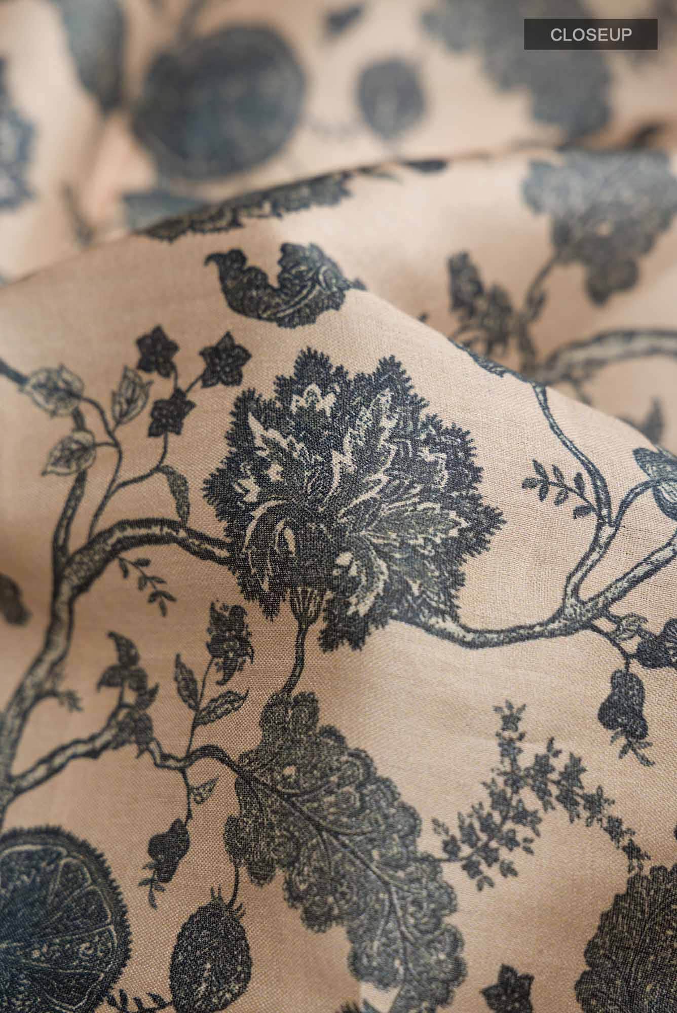 Beige Bhagalpuri Tussar Silk Saree