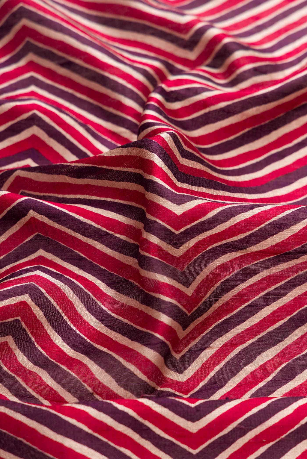 Pure Silk Pure Zari Maroon Off White and Burgundy Dual Tone Tussar Saree