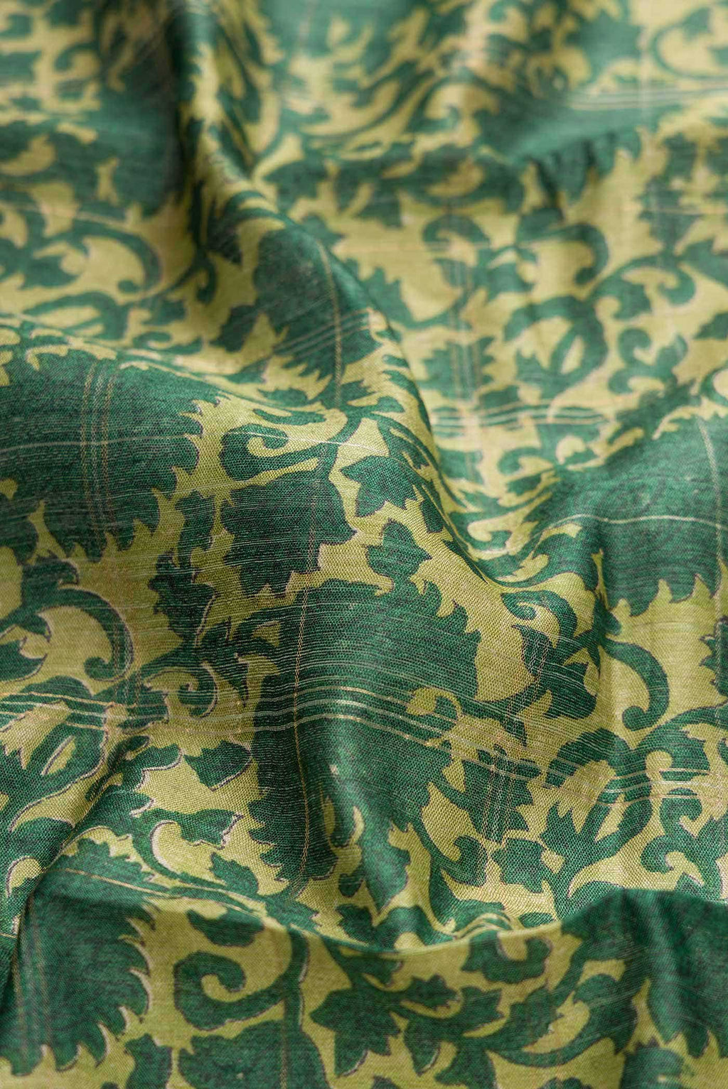 Green Tussar Silk Saree