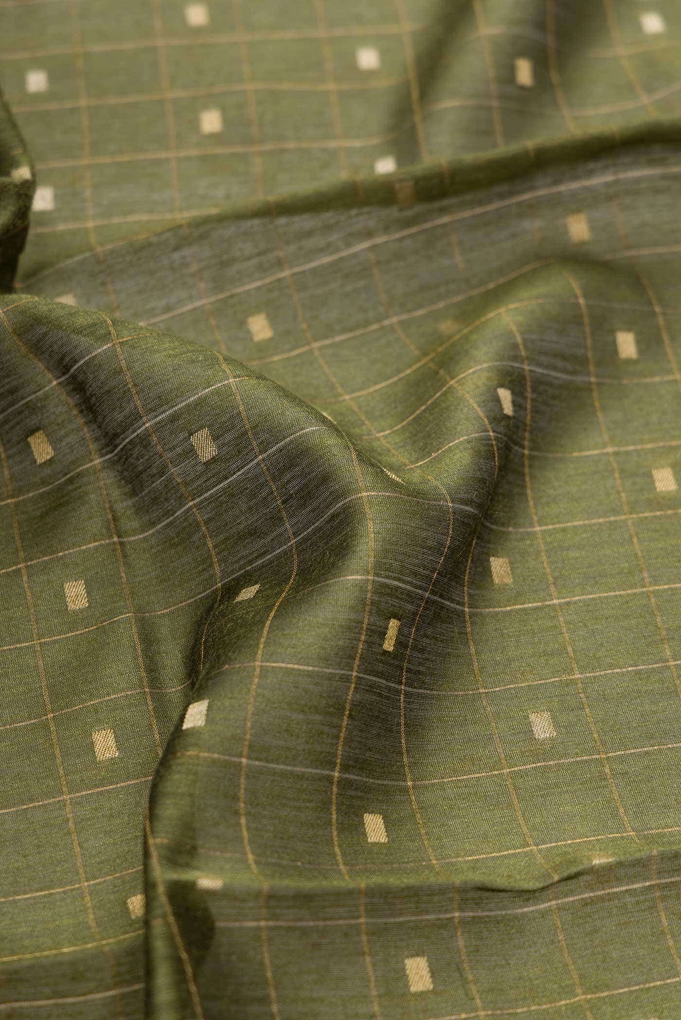 Mehandi Green Tussar Silk Saree