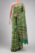 Green Tussar Silk Saree