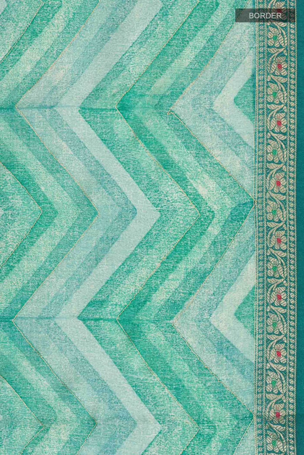 Green Tussar Silk Saree