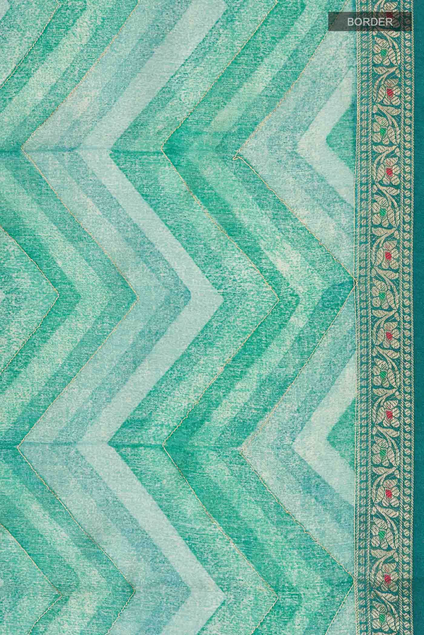 Green Tussar Silk Saree