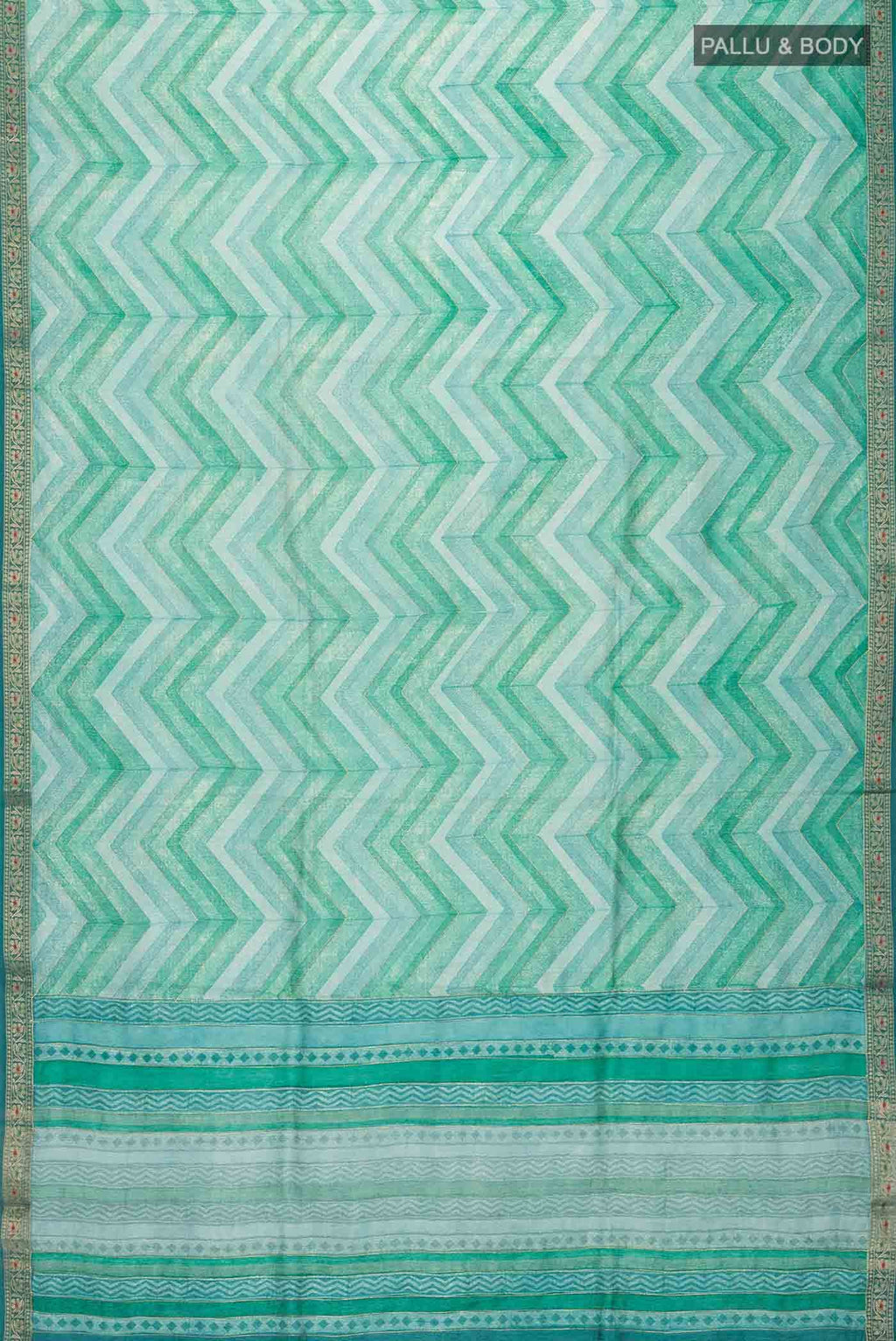 Green Tussar Silk Saree