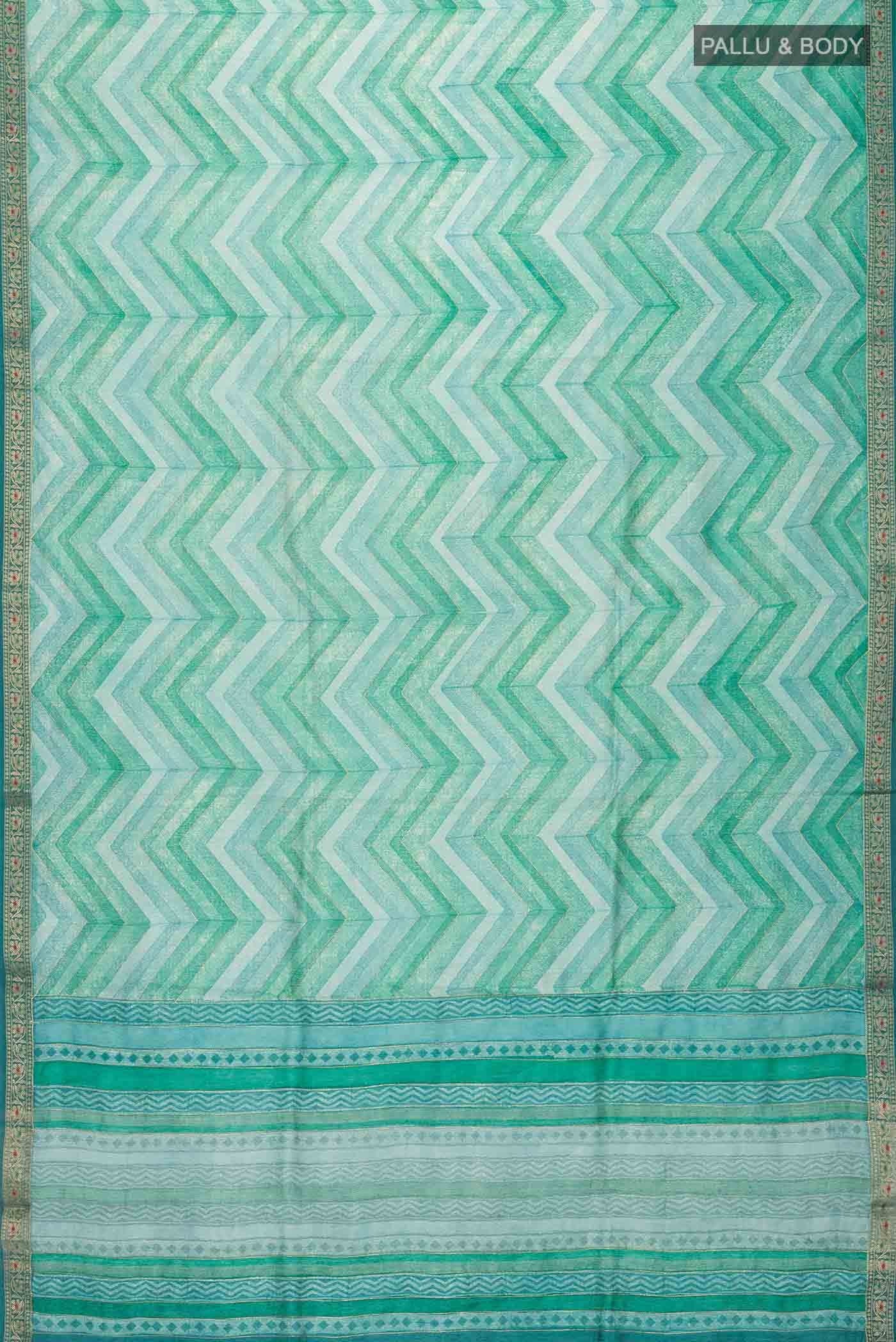 Green Tussar Silk Saree