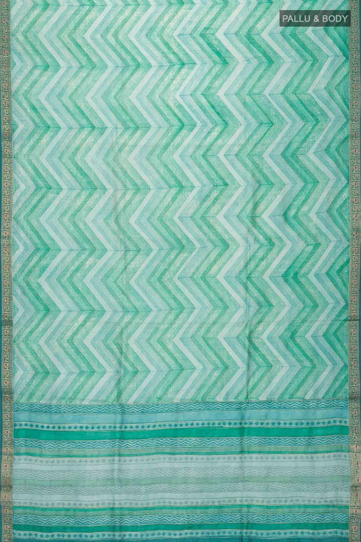 Green Tussar Silk Saree