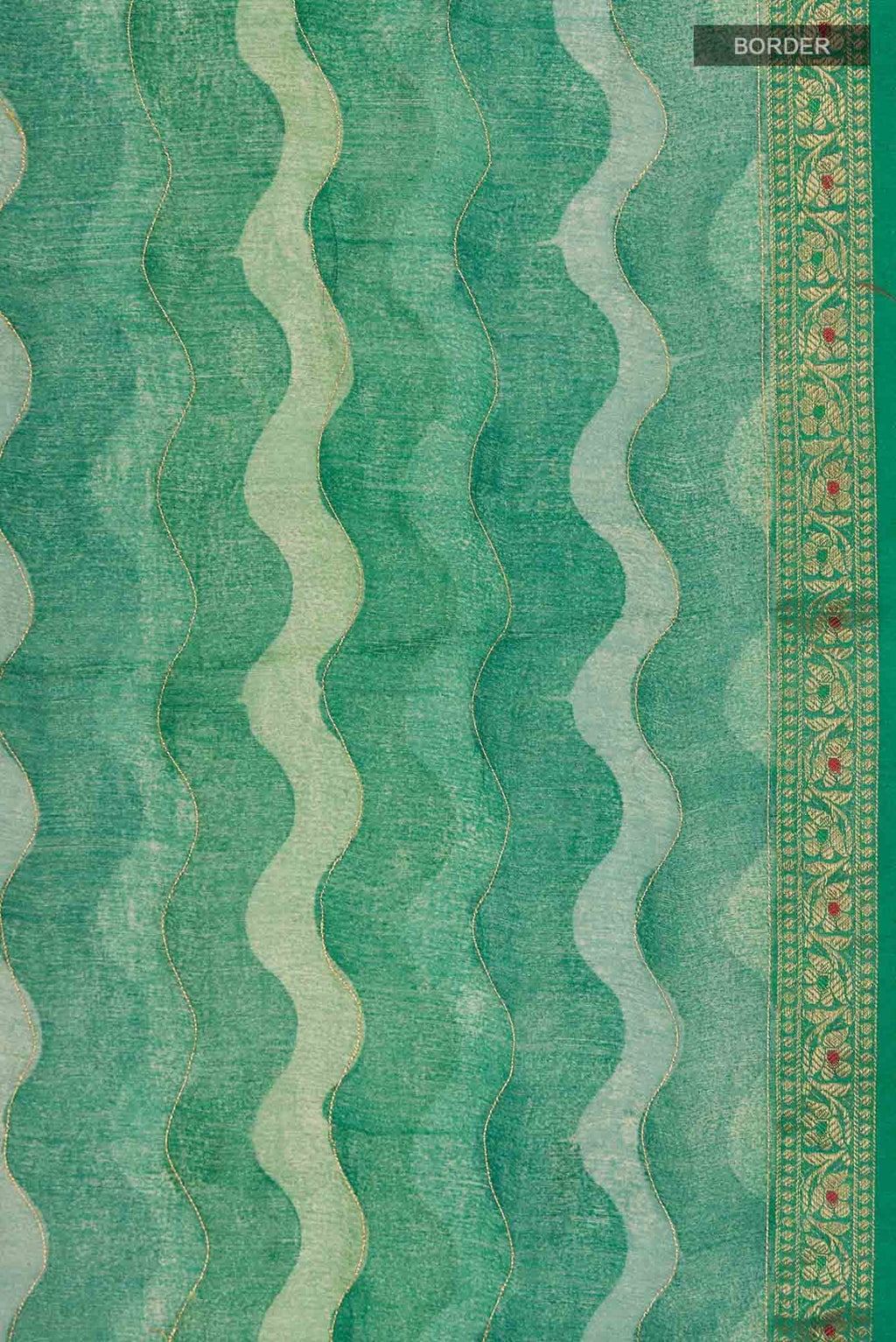 Green Bhagalpuri Tussar Silk Saree