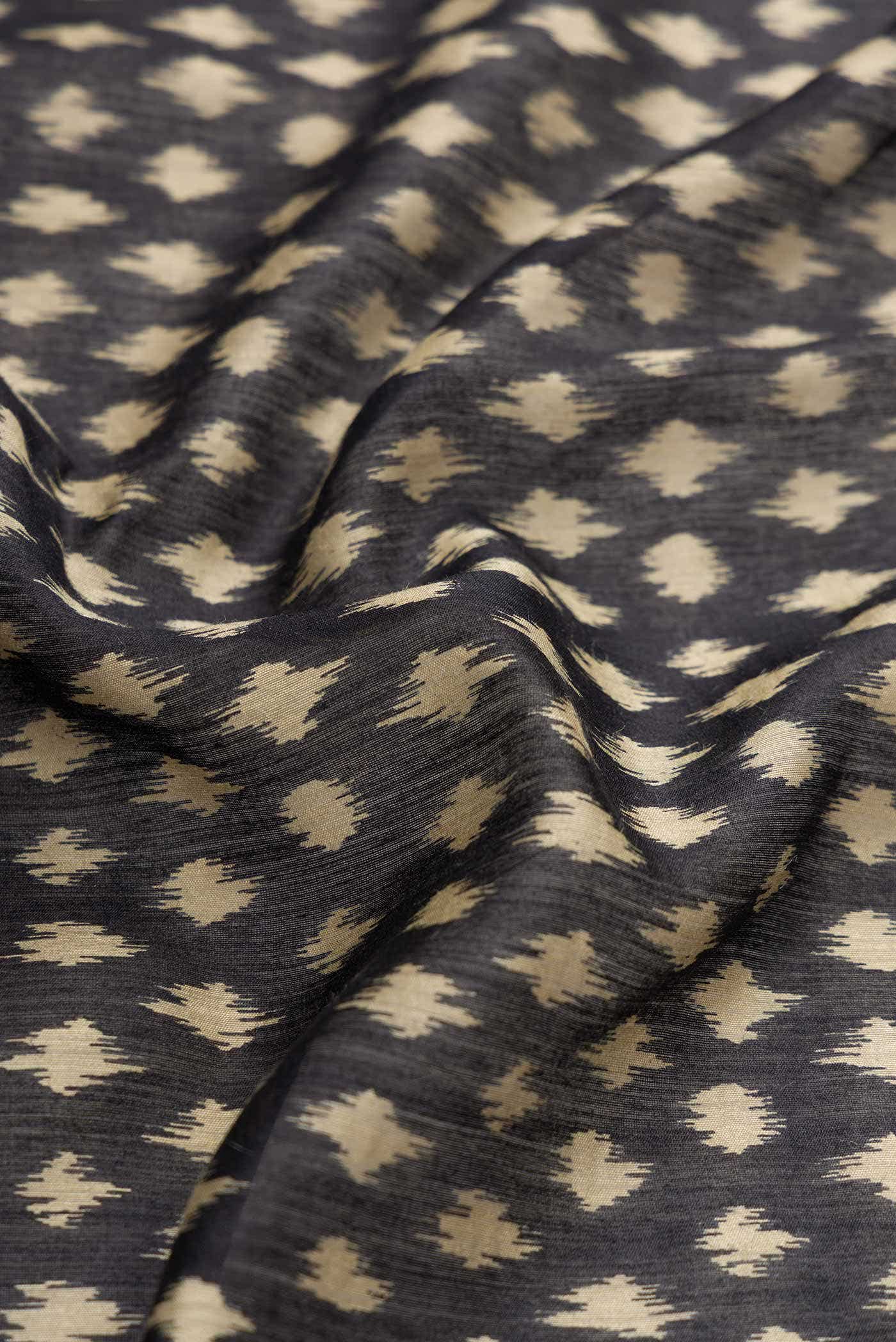 Black Tussar Silk Saree