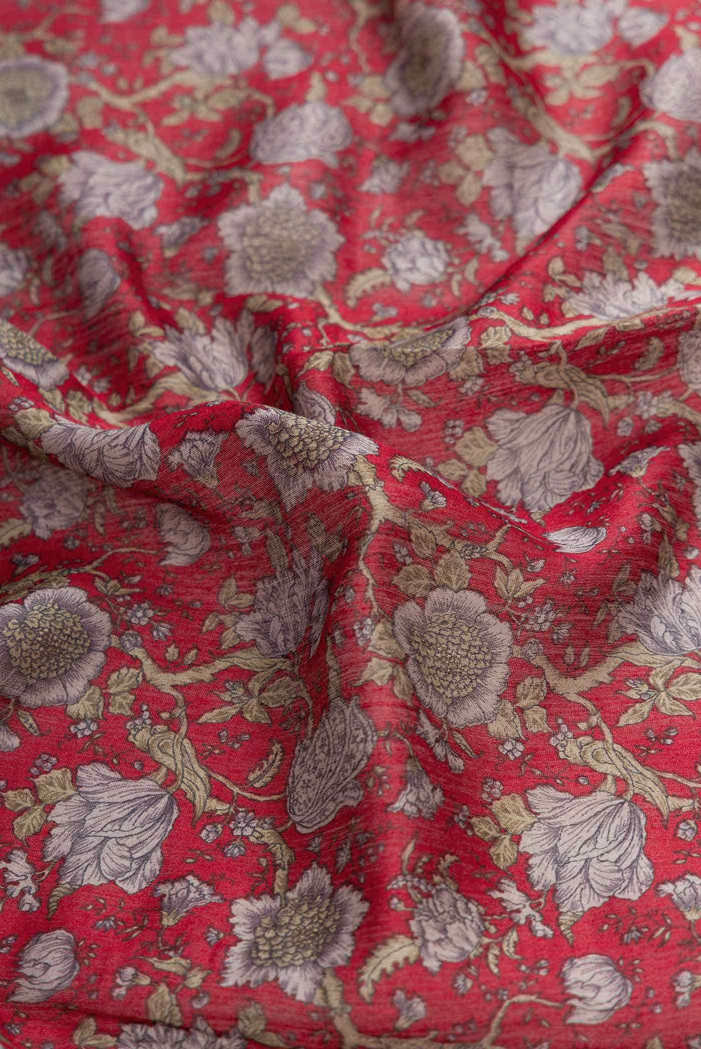 Mauve Tussar Silk Saree