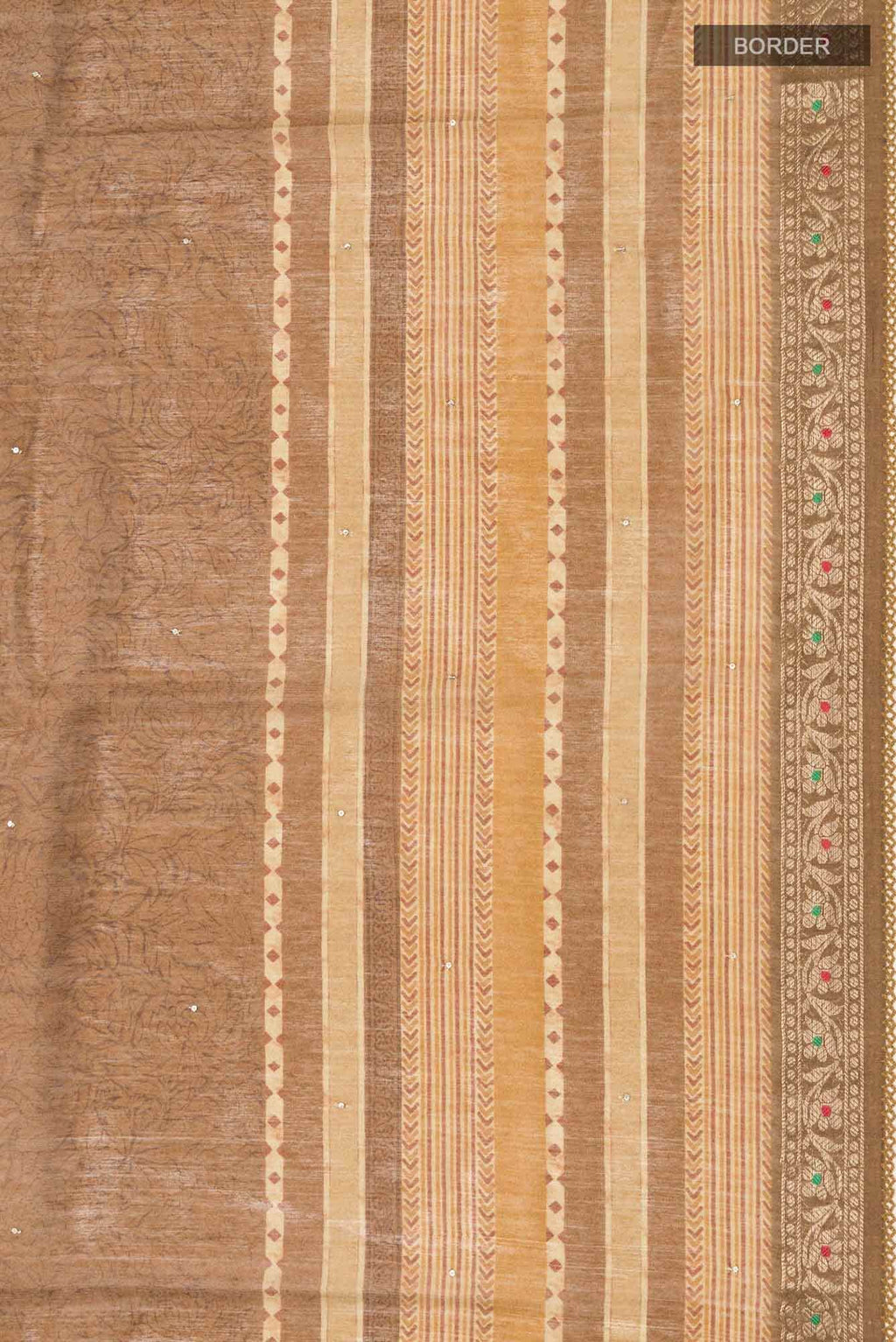 Brown Bhagalpuri Tussar Silk Saree