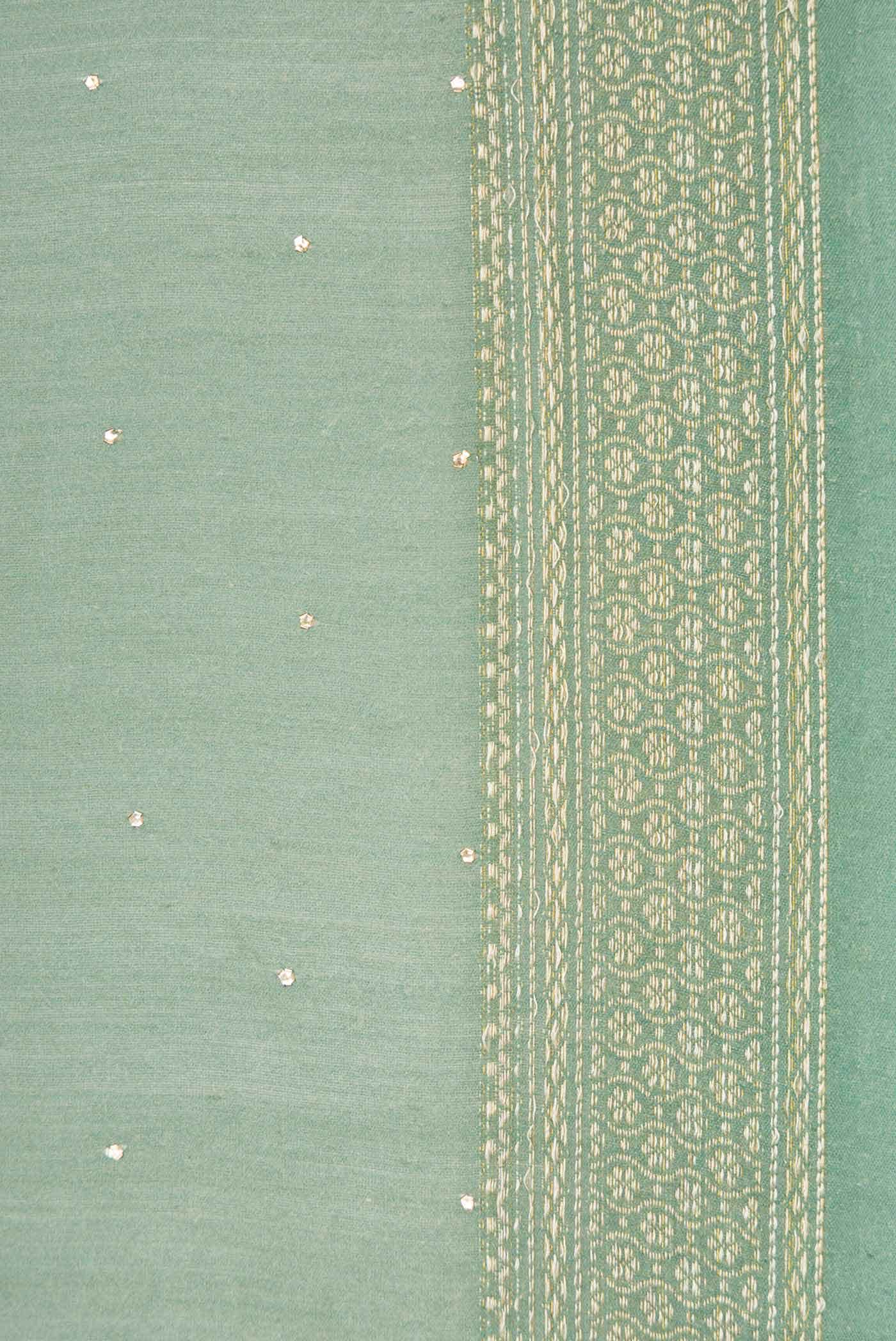 Pista Green Tussar Silk Saree