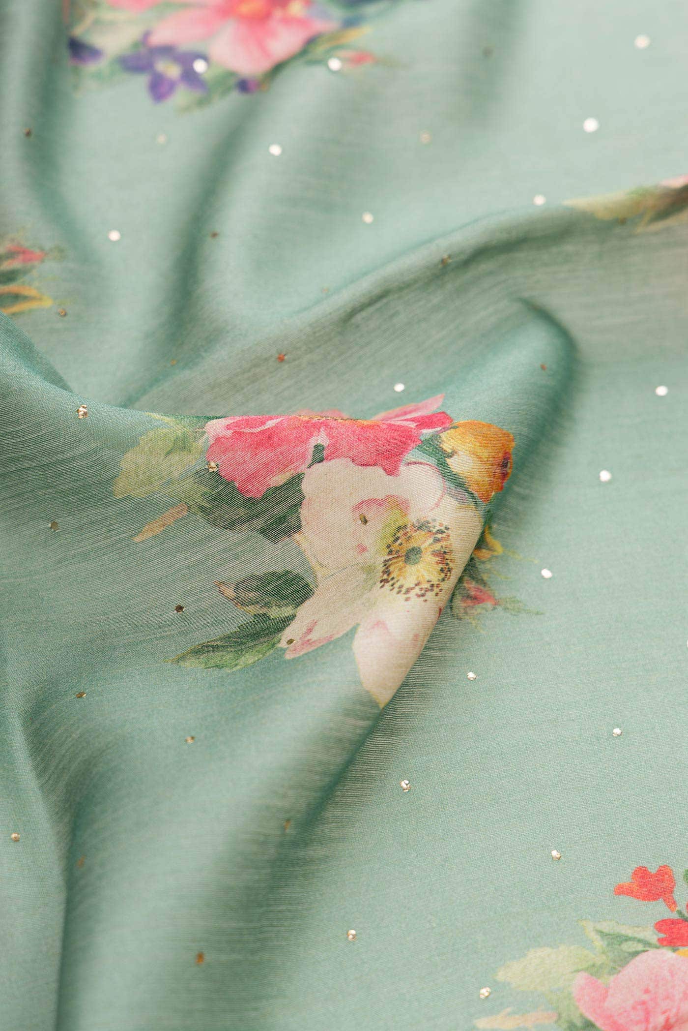 Pista Green Tussar Silk Saree