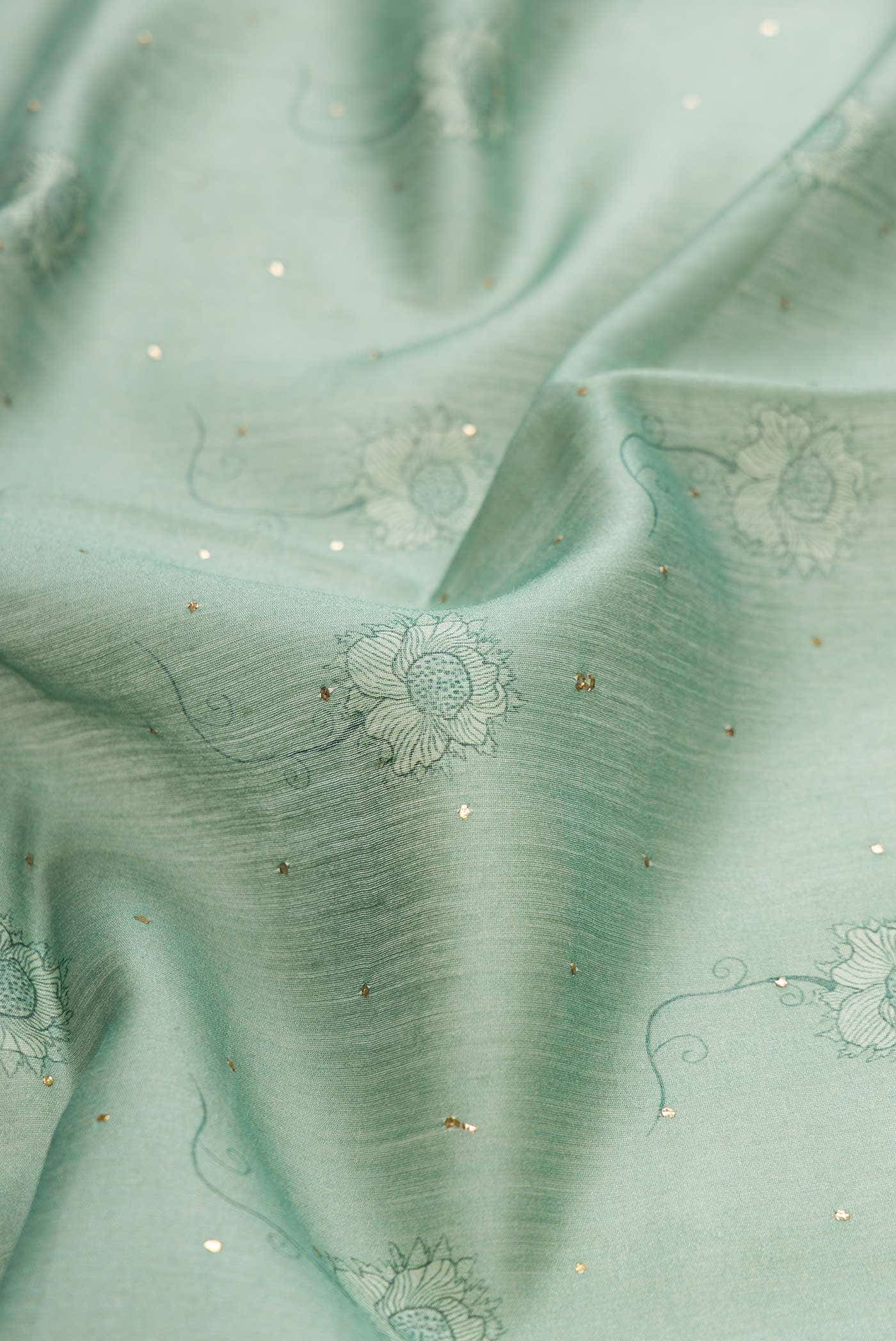 Green Tussar Silk Saree