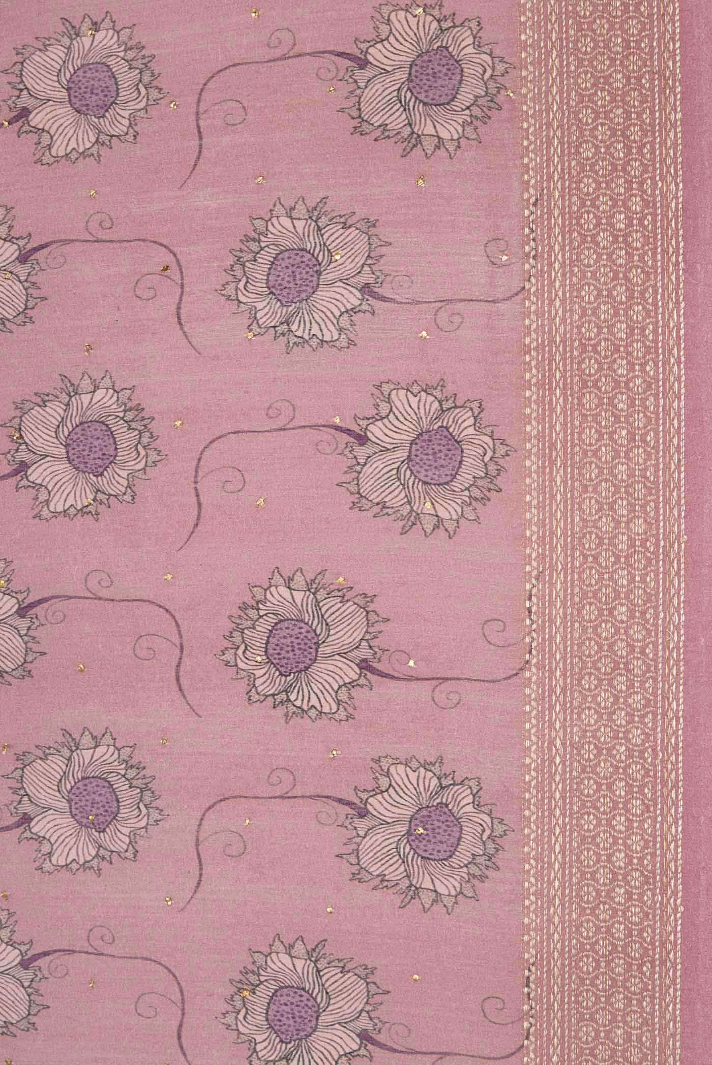 Brown Tussar Silk Saree