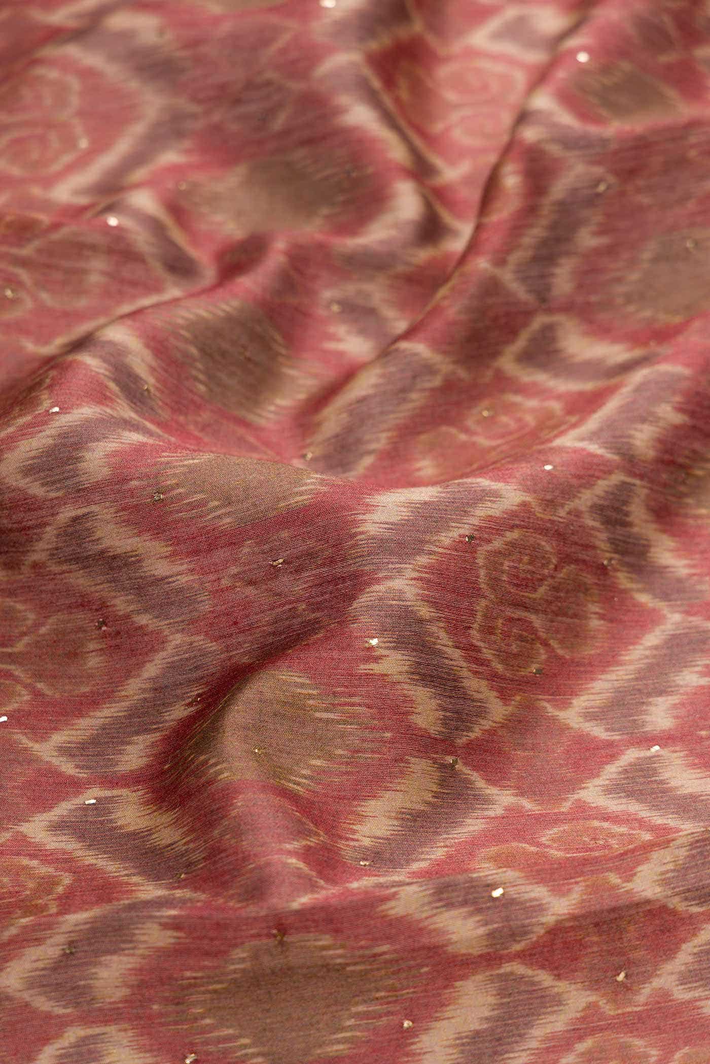 Maroon Tussar Silk Saree