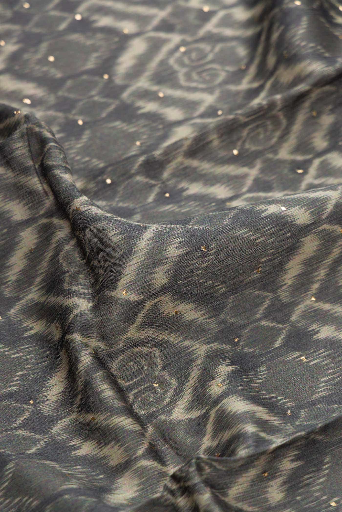 Grey Tussar Silk Saree