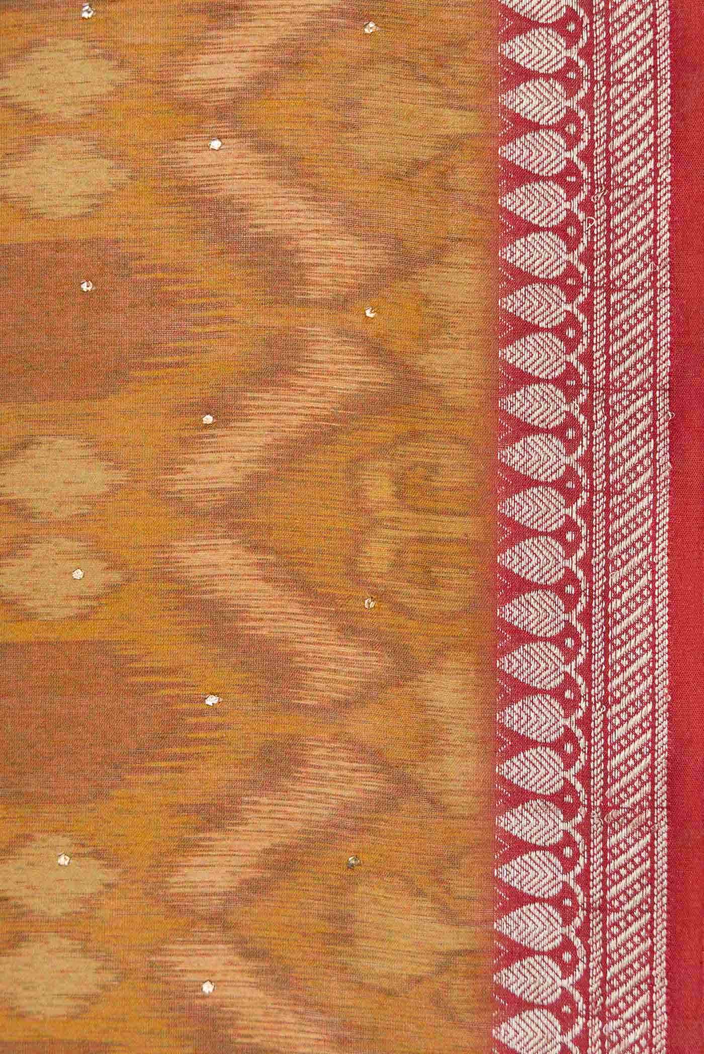 Mehandi Green Tussar Silk Saree