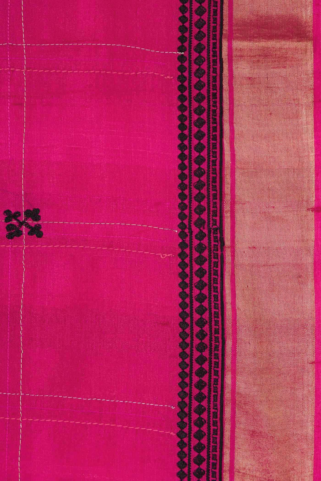 Pink Tussar Silk Saree