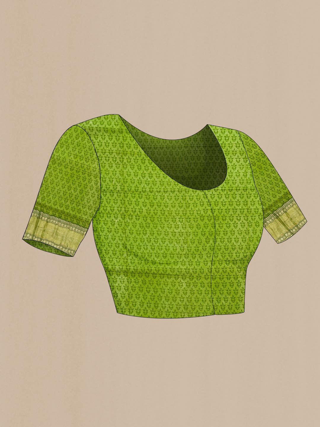 Green Dual Tone Banarasi Georgette Saree