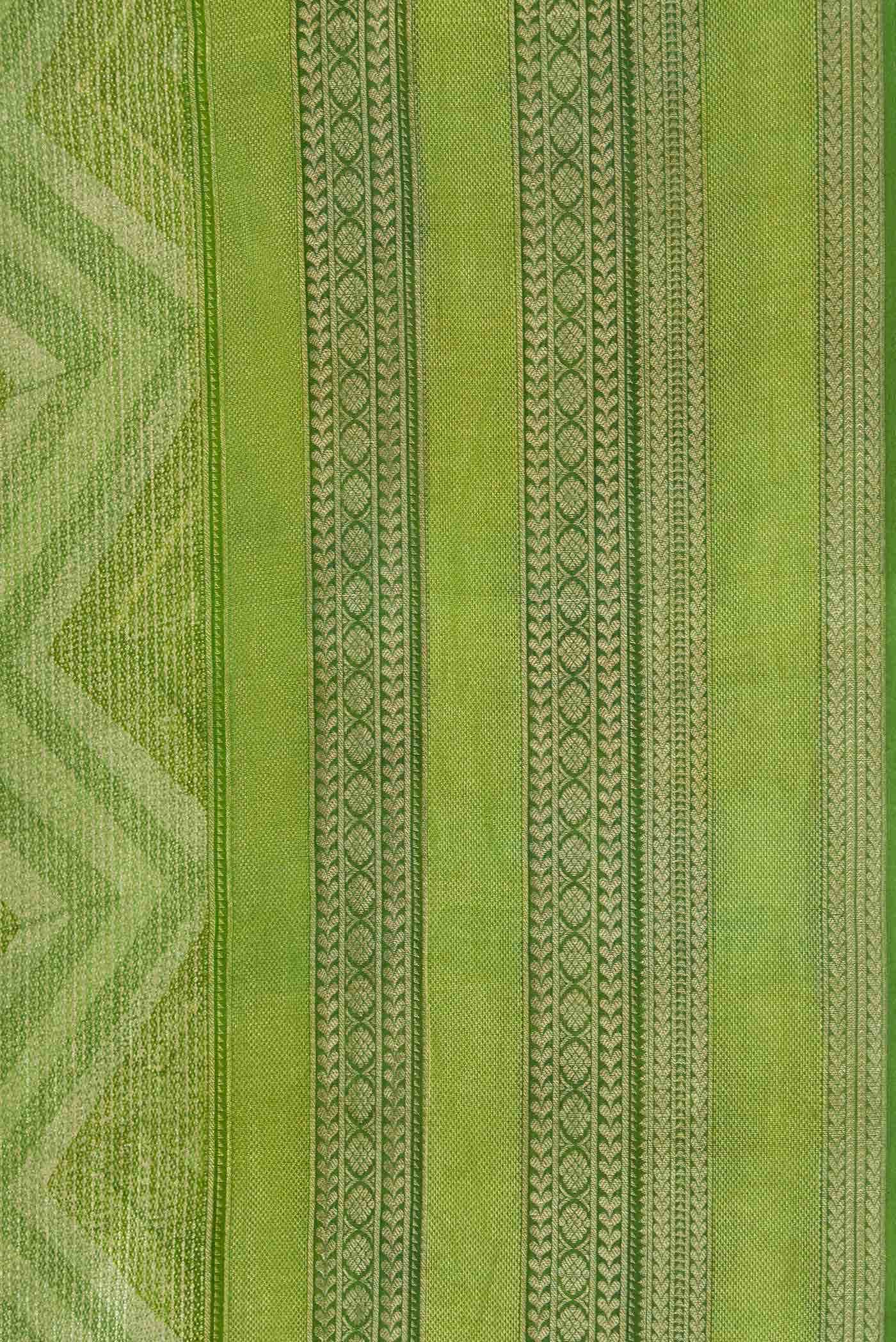 Green Dual Tone Banarasi Georgette Saree