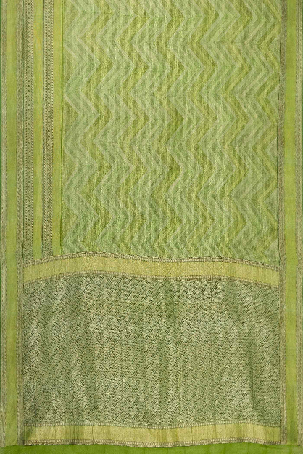 Green Dual Tone Banarasi Georgette Saree