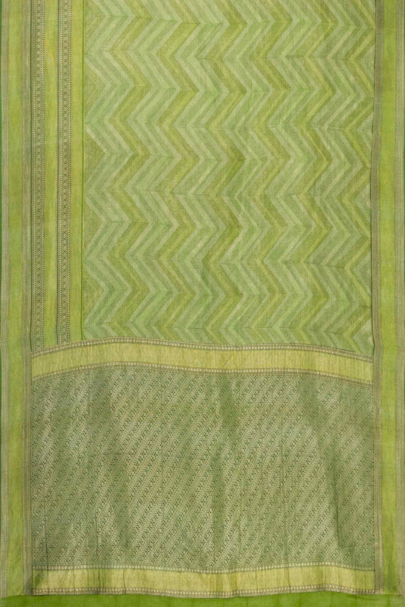 Green Dual Tone Banarasi Georgette Saree