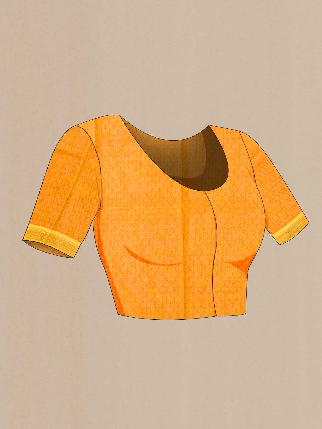 Mustard Printed Silk Saree