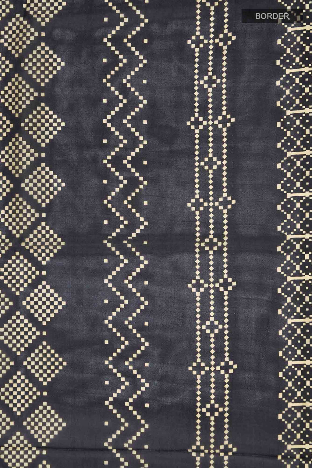 Black Printed Silk Saree