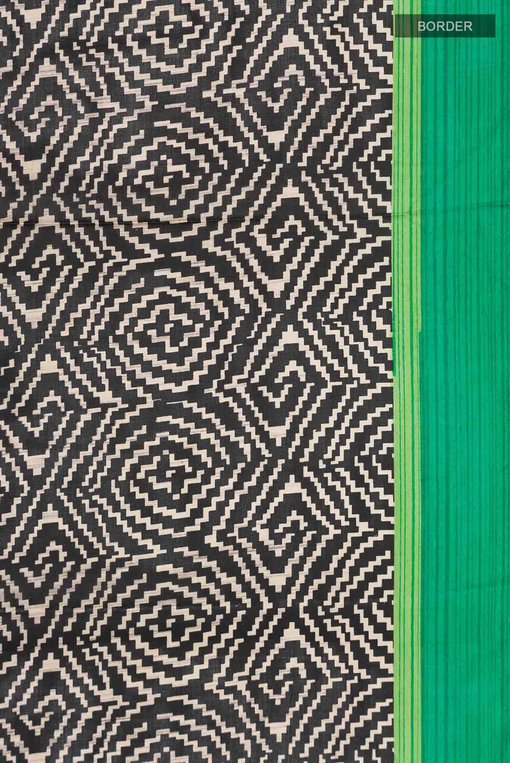 Black Printed Silk Saree