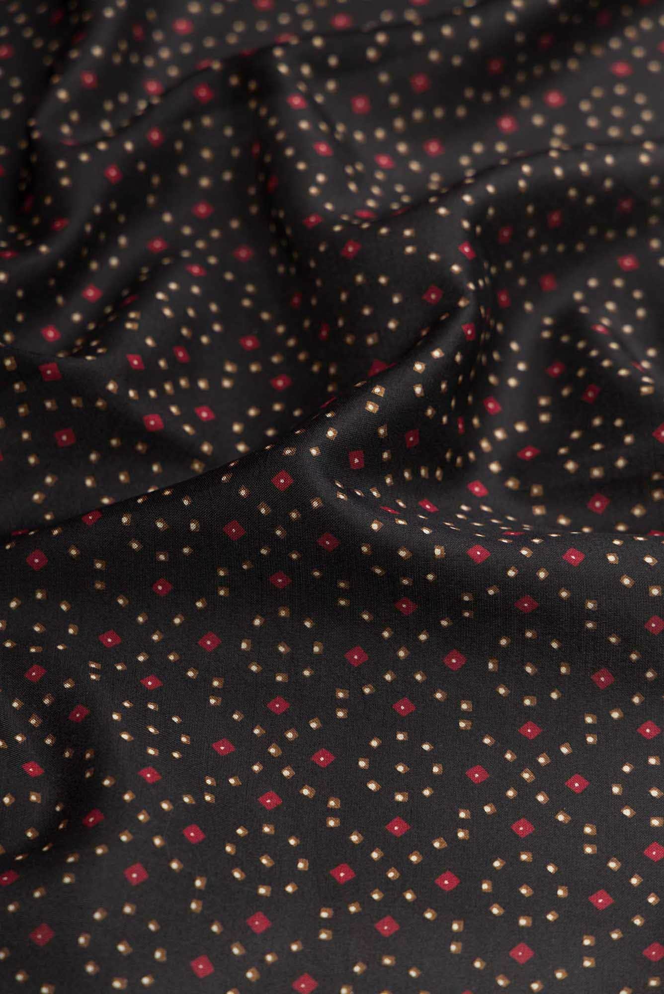 Black Dual Tone Printed Silk Saree