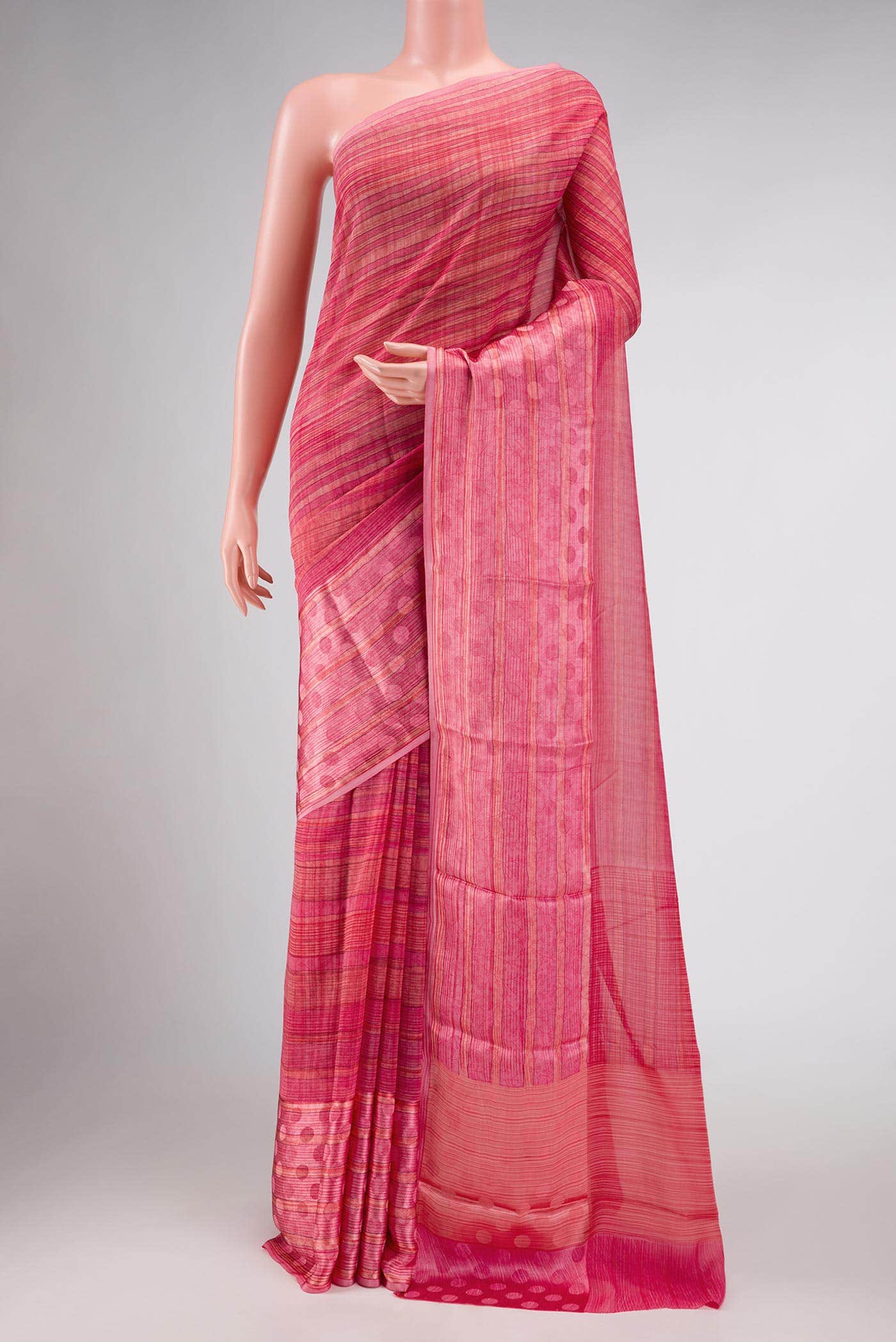 Pink Dual Tone Mysore Georgette Saree