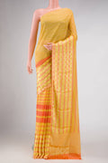 Yellow Dual Tone Mysore Georgette Saree